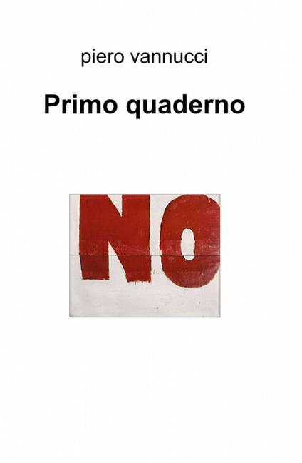 Primo quaderno - Piero Vannucci - copertina
