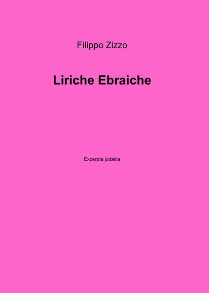Liriche ebraiche - Filippo Zizzo - copertina