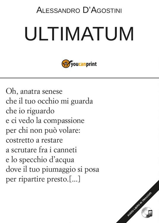 Ultimatum - Alessandro D'Agostini - copertina