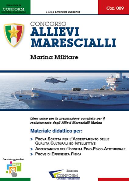 Concorso allievi marescialli. Marina militare. Manuale per la preparazione alle selezioni - copertina