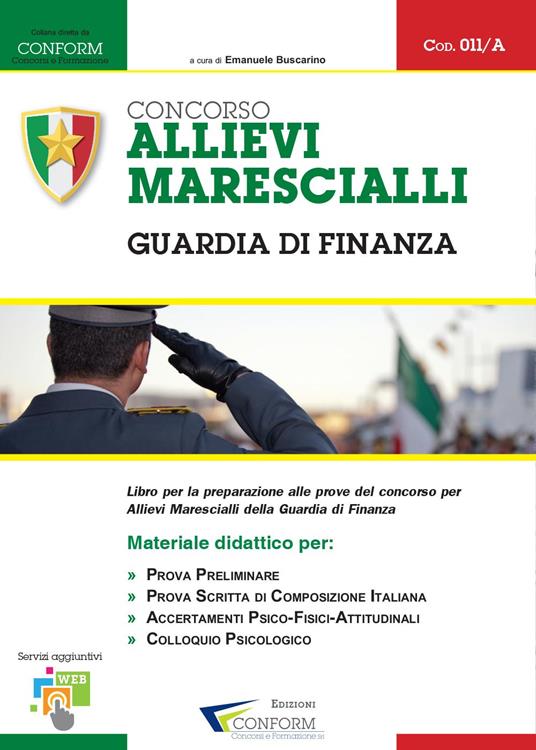 Concorso allievi marescialli. Guardia di finanza. Materiale didattico - copertina