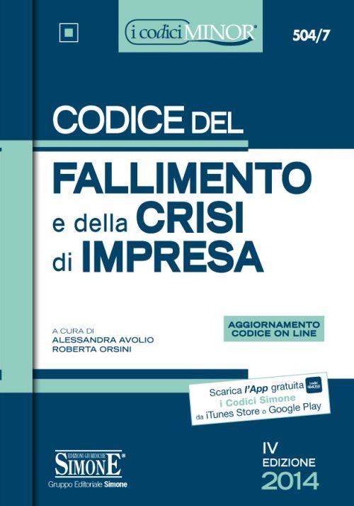 Codice del fallimento e della crisi di impresa. Ediz. minore - copertina