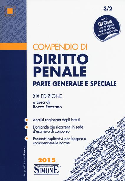 Compendio di diritto penale. Parte generale e speciale - copertina