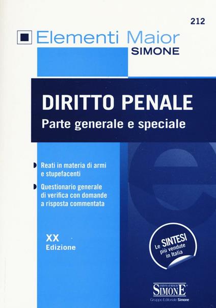 Diritto penale. Parte generale e speciale - copertina