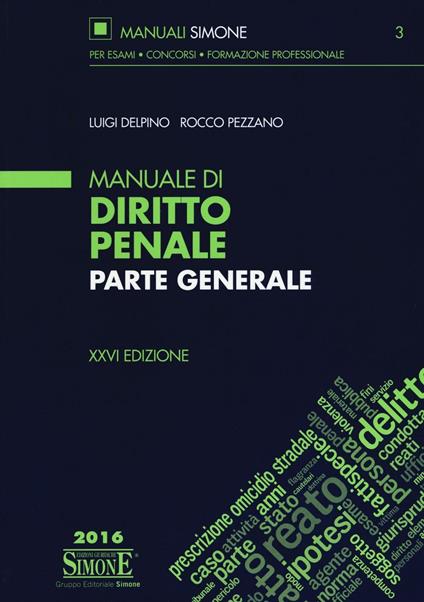 Manuale di diritto penale. Parte generale - Luigi Delpino,Rocco Pezzano - copertina