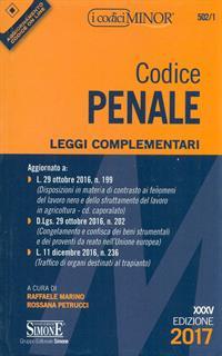 Codice penale. Leggi complementari. Ediz. minor