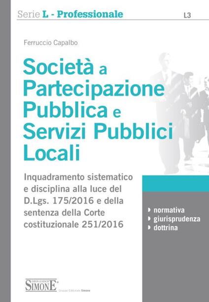 Società a partecipazione pubblica e servizi pubblici locali - Ferruccio Capalbo - copertina
