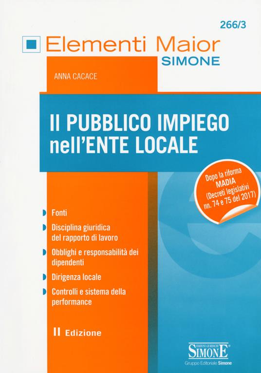 Il pubblico impiego nell'ente locale - copertina