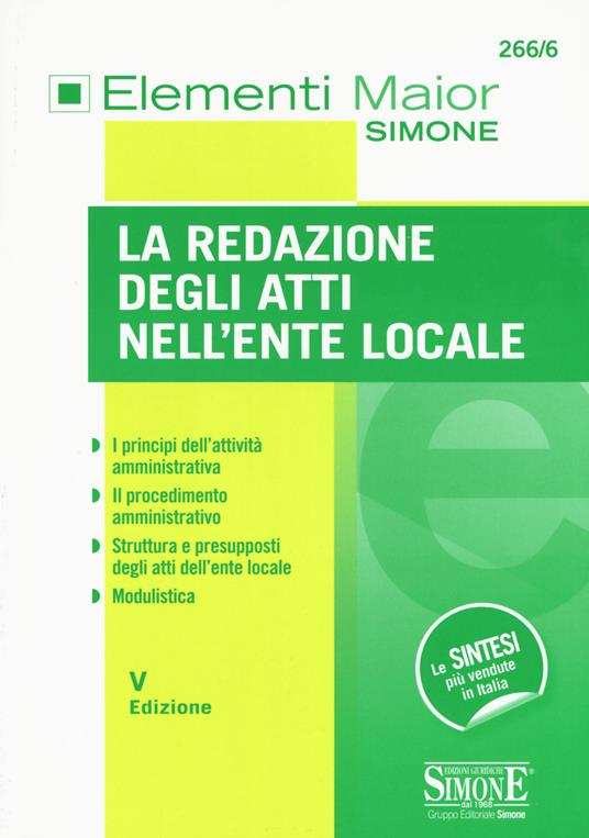 La redazione degli atti nell'ente locale - copertina