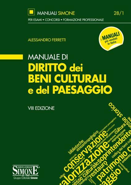 Manuale di diritto dei beni culturali del paesaggio - Alessandro Ferretti - copertina