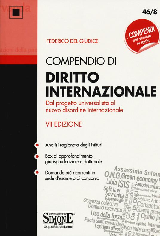 Compendio di diritto internazionale. Dal progetto universalista al nuovo disordine internazionale - Federico Del Giudice - copertina