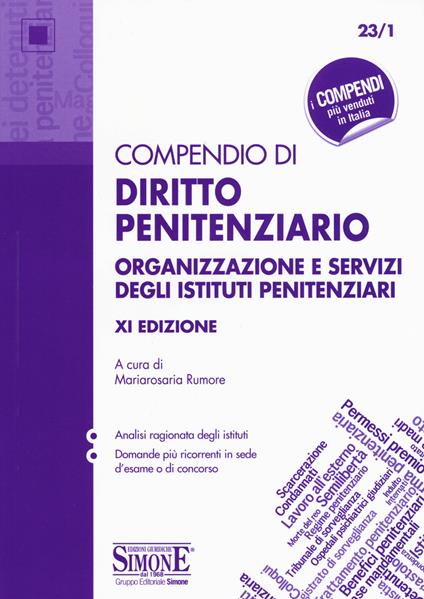 Compendio di diritto penitenziario. Organizzazione e servizi degli istituti penitenziari - copertina