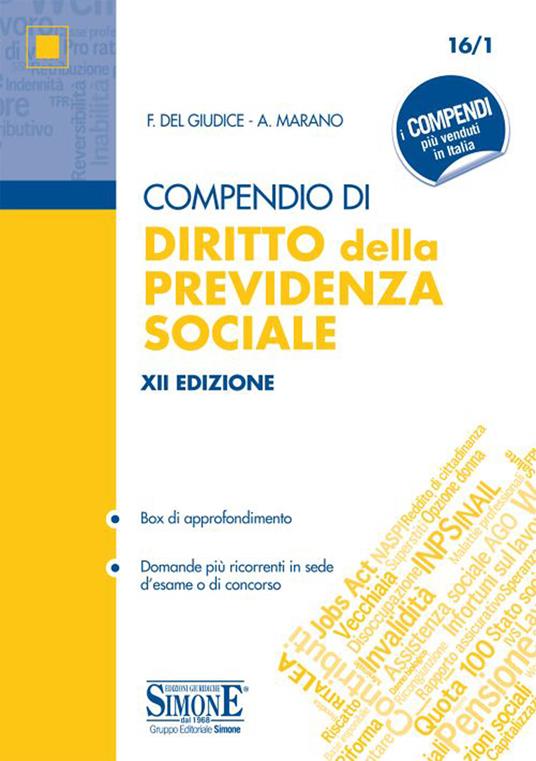 Compendio di diritto della previdenza sociale. Con espansioni online - Federico Del Giudice,Federico Mariani - copertina