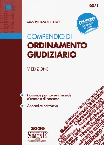 Compendio di ordinamento giudiziario - Massimiliano Di Pirro - copertina