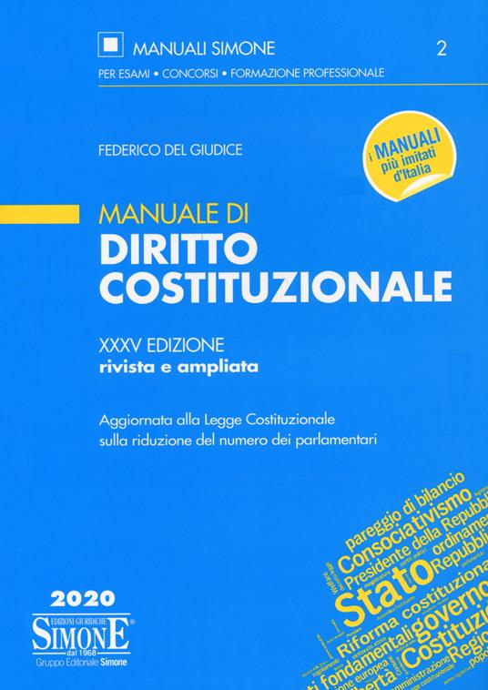 Manuale di diritto costituzionale - Federico Del Giudice - copertina