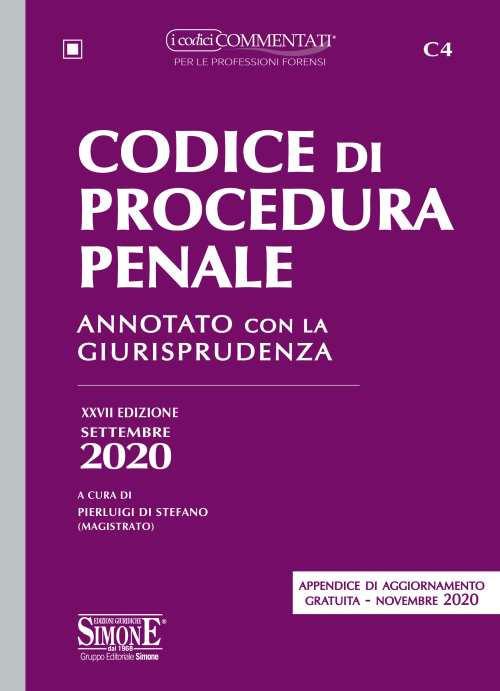 Codice di procedura penale. Annotato con la giurisprudenza. Con appendice di aggiornamento novembre 2020 - copertina