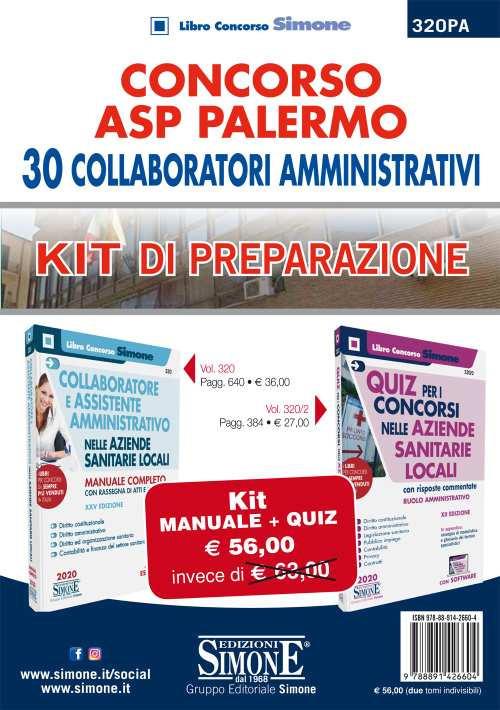 Concorso ASP Palermo. 30 collaboratori amministrativi. Kit di preparazione. Manuale + Quiz. Con espansione online. Con software di simulazione - copertina