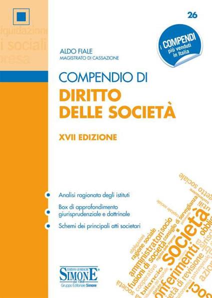 Compendio di diritto delle società - Aldo Fiale - copertina