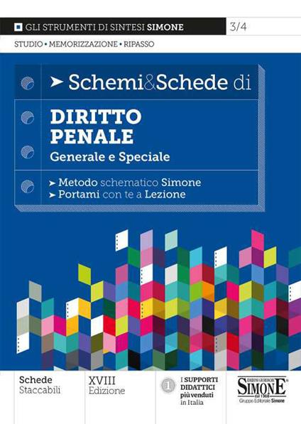 Schemi & schede di diritto penale. Generale e speciale - copertina