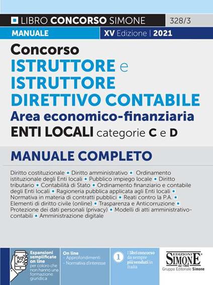 Concorso istruttore e istruttore direttivo contabile. Area economico-finanziaria. Enti locali categorie C e D. Manuale completo. Con espansione online - copertina