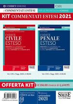 Kit Commentati Estesi 2021: Codice Civile Esteso-Codice Penale Esteso. Annotati esclusivamente con le massime significative e con le sentenze delle Sezioni Unite