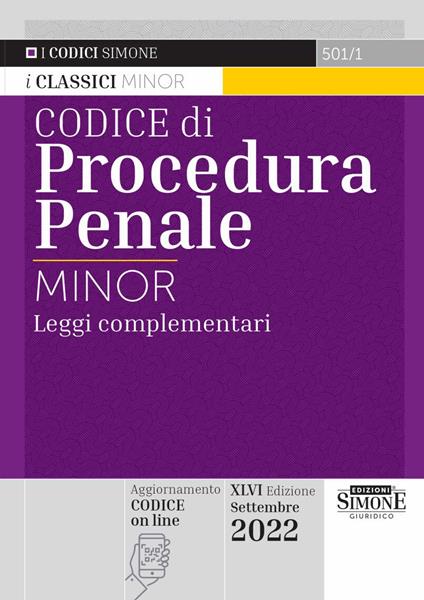 Codice di Procedura Penale e Leggi complementari - Minor - copertina
