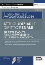 Il nuovo esame di avvocato 2023-2024. Atti giudiziari di diritto penale. 50 atti svolti per la prova scritta dell’esame di avvocato