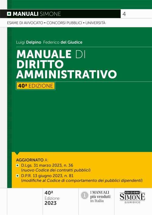 Manuale di diritto amministrativo - Luigi Delpino,Federico Del Giudice - copertina