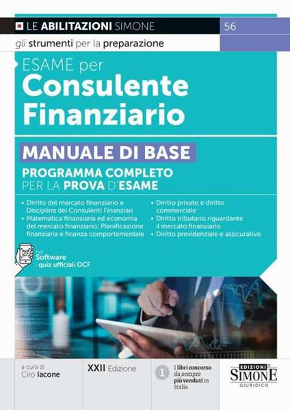 Esame per consulente finanziario. Manuale di base. Programma completo per la prova d'esame - copertina