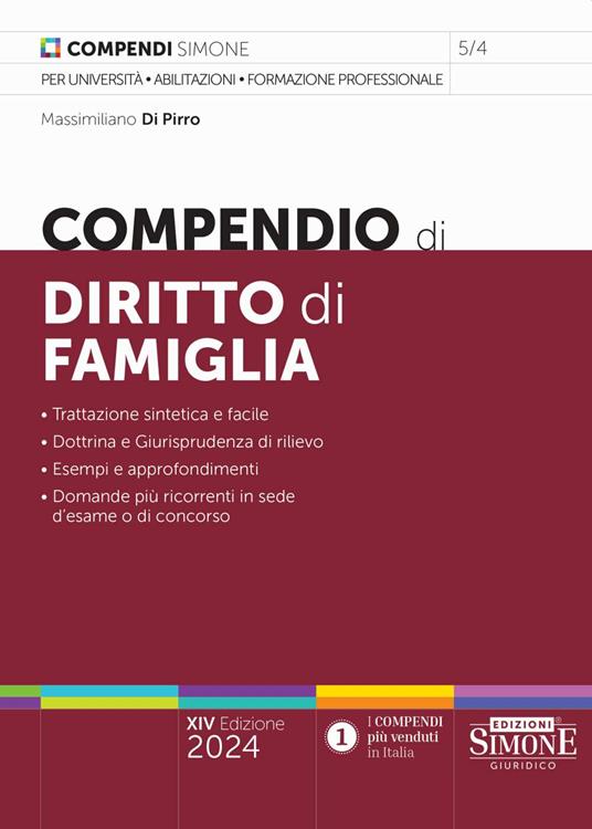 Compendio di diritto di famiglia - copertina