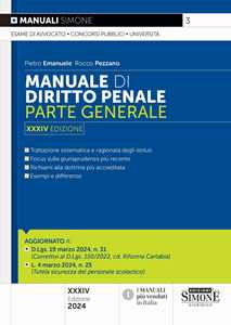 Libro Manuale di diritto penale. Parte generale Pietro Emanuele Rocco Pezzano