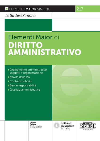 Elementi di diritto amministrativo - copertina