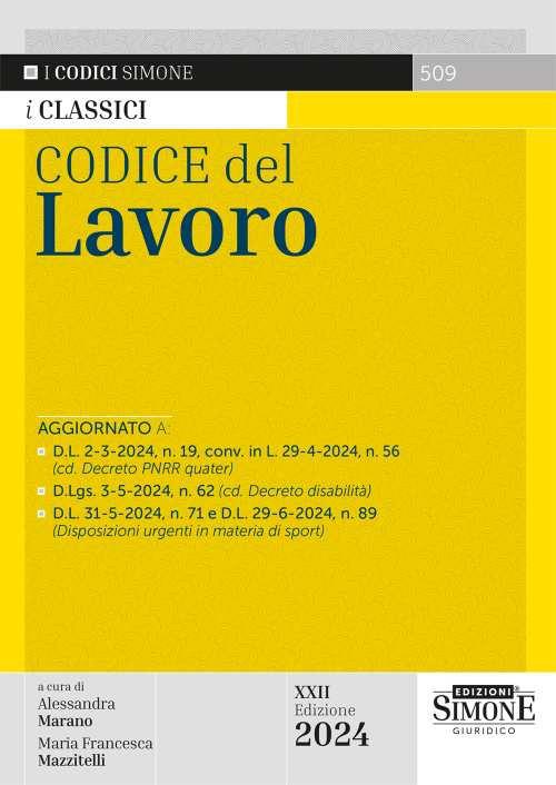 Codice del lavoro - copertina