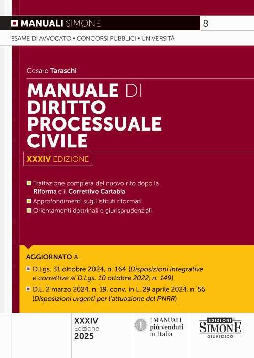 Manuale di diritto processuale civile - copertina