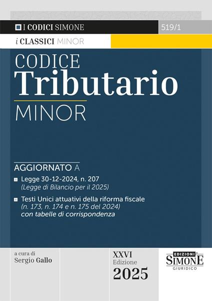 Codice tributario. Ediz. minor - copertina