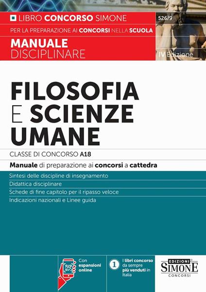 Filosofia e scienze umane. Classe di concorso A18 (ex A036). Manuale disciplinare per la preparazione ai concorsi a cattedra. Con espansioni online - copertina