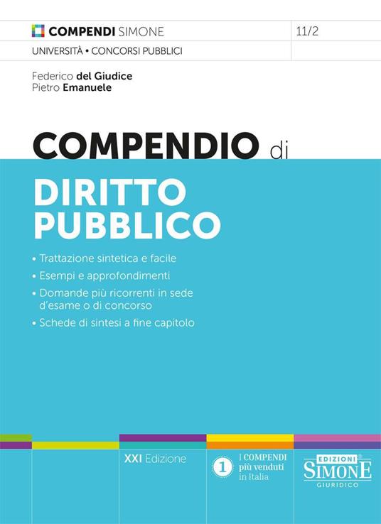 Compendio di diritto pubblico. Nuova ediz. - Federico Del Giudice,Pietro Emanuele - copertina