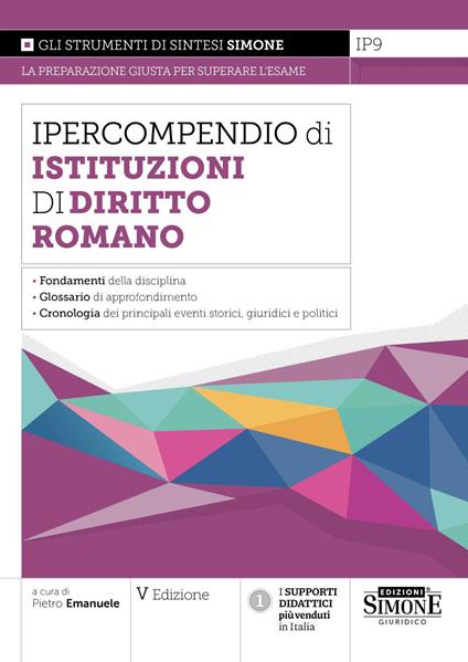 Ipercompendio istituzioni di diritto romano - copertina