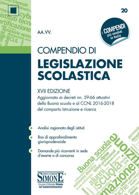 Compendio di legislazione scolastica - Redazioni Edizioni Simone - ebook