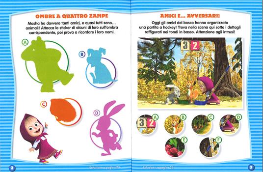 Tutti gli amici di Masha. Masha e Orso. Libro gioco. Con adesivi. Ediz. illustrata - 2