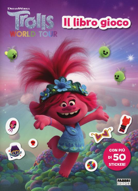 Trolls world tour. Il libro gioco. Con adesivi. Ediz. a colori - copertina