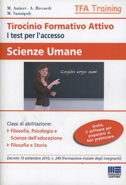 Tirocinio formativo attivo. Scienze umane - Mario Autieri,Anna Riccardi,Moira Sannipoli - copertina