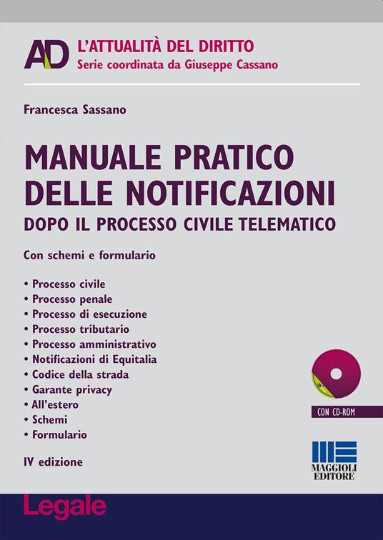 Manuale pratico delle notificazioni. Con CD-ROM - Francesca Sassano - copertina