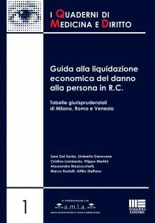 Guida alla liquidazione economica del danno alla persona in R.C. Tabelle giurisprudenziali di Milano, Roma e Venezia - copertina