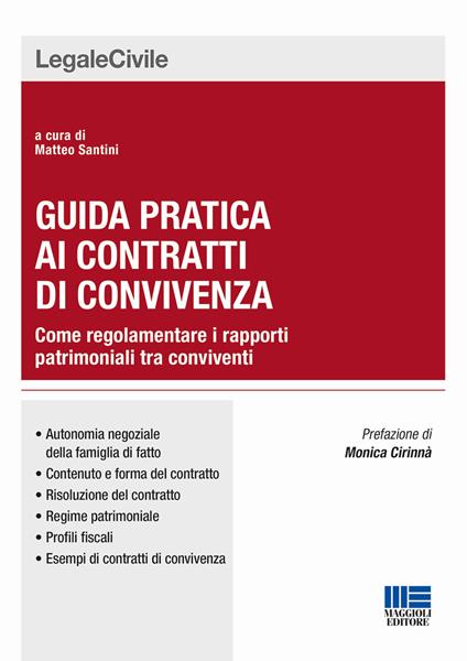Guida pratica ai contratti di convivenza - copertina
