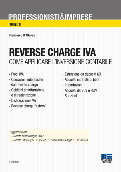 Reverse charge IVA - Francesco D'Alfonso - copertina
