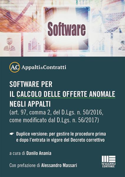 Software per il calcolo delle offerte anomale negli appalti - copertina