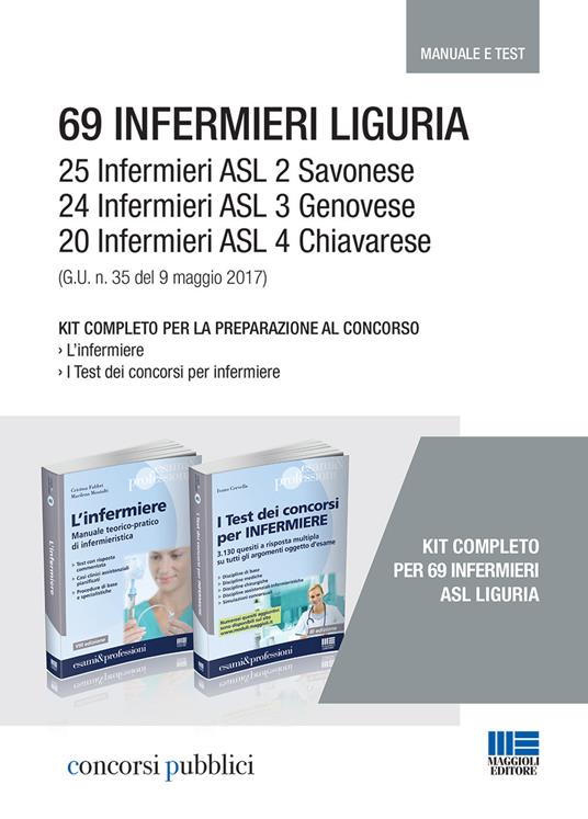 69 Infermieri Liguria. Kit completo per la preparazione al concorso - copertina