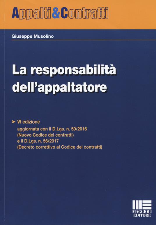 La responsabilità dell'appaltatore - Giuseppe Musolino - copertina