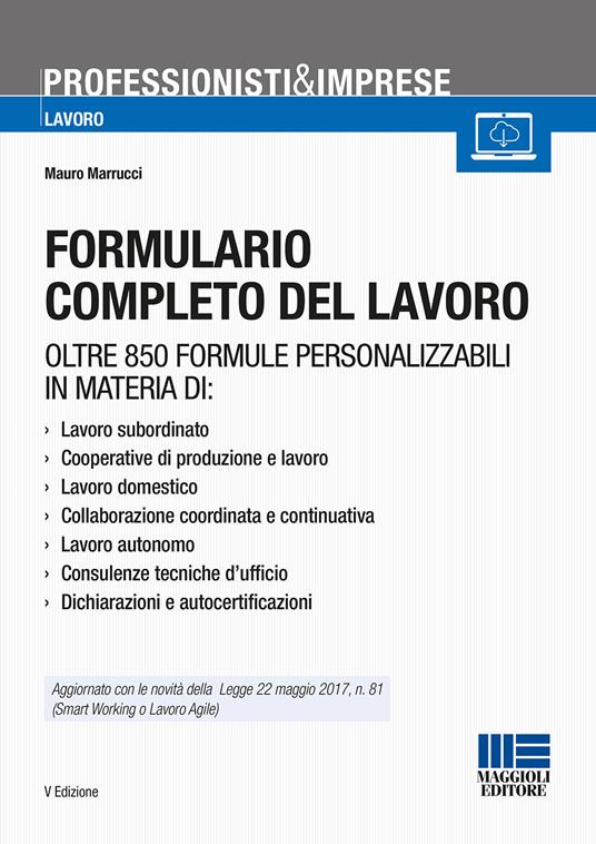 Formulario completo del lavoro - Mauro Marrucci - copertina